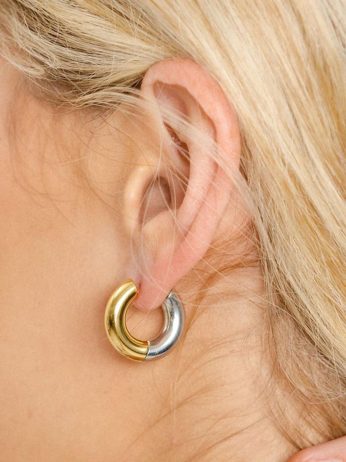 PARIS EARRINGS - Large Gold/Silver