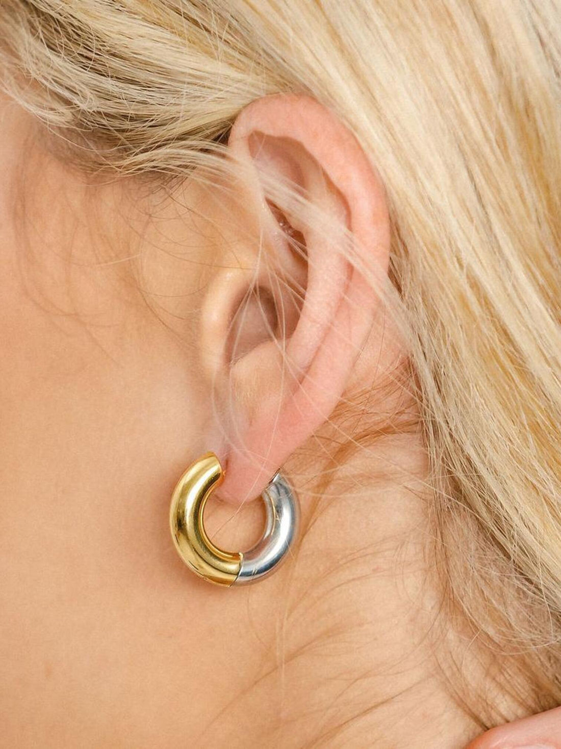 PARIS EARRINGS - Large Gold/Silver